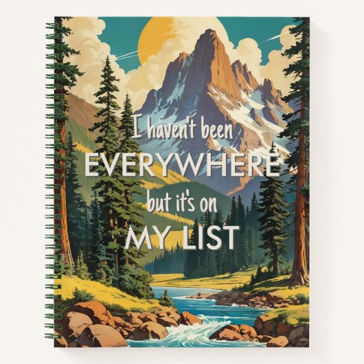 Ik ben niet overal geweest Retro Wanderlust Travel Notitieboek (Voorkant)