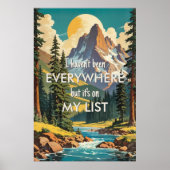 Ik ben niet overal geweest Retro Wanderlust Travel Poster (Voorkant)