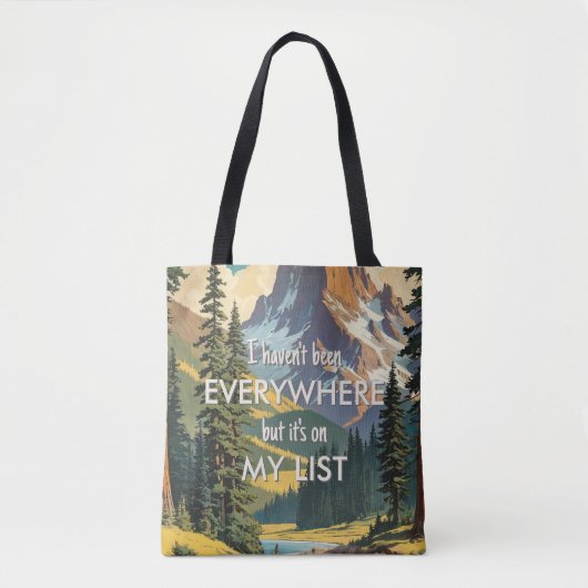 Ik ben niet overal geweest Retro Wanderlust Travel Tote Bag (Voorkant)