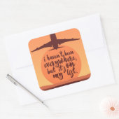 Ik ben niet overal tegengekomen vierkante sticker (Envelop)