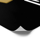 Ik ben niet overgewicht ik ben Bold Funny Font Pun Poster (Hoek)