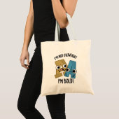 Ik ben niet overgewicht Ik ben Bold Funny Font Pun Tote Bag (Voorkant (product))