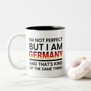 Ik ben niet perfect, maar ik ben Duitsland Funny Tweekleurige Koffiemok