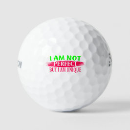 Ik ben niet perfect, maar ik ben een unieke golfballen