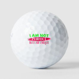 Ik ben niet perfect, maar ik ben een unieke golfballen