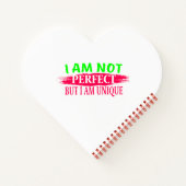 Ik ben niet perfect, maar ik ben een unieke notitieboek (Achterkant)