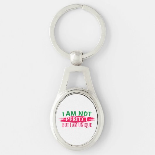 Ik ben niet perfect, maar ik ben een unieke sleutelhanger (Voorkant)