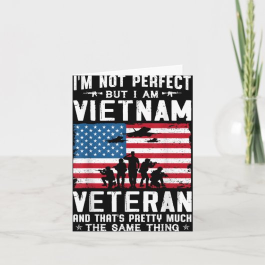 Ik ben niet perfect, maar ik ben een Vietnam-veter Kaart (Voorkant)