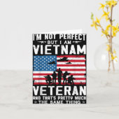 Ik ben niet perfect, maar ik ben een Vietnam-veter Kaart (Gele Bloem)
