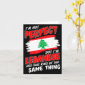 Ik ben niet perfect maar ik ben Libanese vlag Liba Kaart (Gele Bloem)