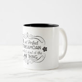 Ik ben niet perfect, maar ik ben Samoaans en dat i Tweekleurige Koffiemok (Voorkant rechts)