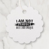 Ik ben niet perfect, maar ik ben uniek bedankjes labels (Achterkant)