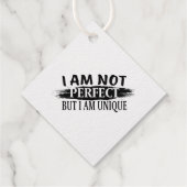 Ik ben niet perfect, maar ik ben uniek bedankjes labels (Achterkant)