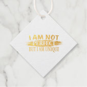 Ik ben niet perfect, maar ik ben uniek bedankjes labels (Voorkant)