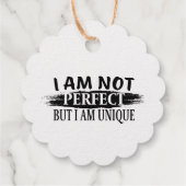 Ik ben niet perfect, maar ik ben uniek bedankjes labels (Achterkant)