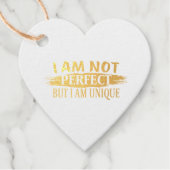 Ik ben niet perfect, maar ik ben uniek bedankjes labels (Voorkant)