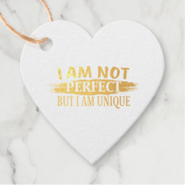 Ik ben niet perfect, maar ik ben uniek bedankjes labels