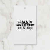 Ik ben niet perfect, maar ik ben uniek cadeaulabels (Achterkant)