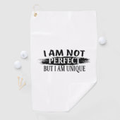 Ik ben niet perfect, maar ik ben uniek golfhanddoek (Insitu)