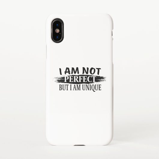 Ik ben niet perfect, maar ik ben uniek iPhone hoesje (Achterkant)