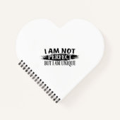 Ik ben niet perfect, maar ik ben uniek notitieboek (Voorkant)