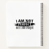 Ik ben niet perfect, maar ik ben uniek notitieboek (Achterkant)