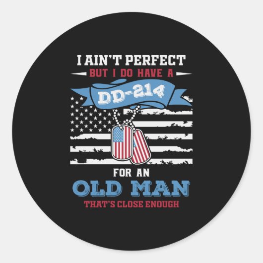Ik ben niet perfect, maar ik heb wel een dd-214 vo ronde sticker (Voorkant)