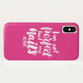 Ik ben niet perfect, maar mijn nagels zijn Case-Mate iPhone case (Achterkant (horizontaal))