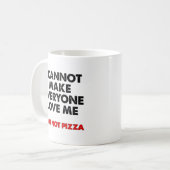 Ik ben niet Pizza Grappige Mok (Voorkant links)