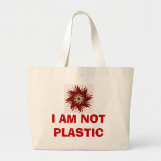 IK BEN NIET PLASTISCH GROTE TOTE BAG