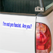Ik ben niet pro fascistisch bumpersticker (Op Truck)
