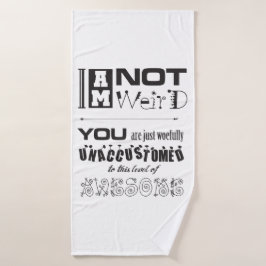 Ik ben niet raar! Badhanddoek