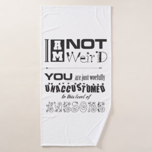 Ik ben niet raar! Badhanddoek