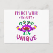 Ik ben niet raar dat ik uniek ben briefkaart (Voorkant)