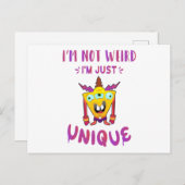 Ik ben niet raar dat ik uniek ben briefkaart (Voorkant / Achterkant)