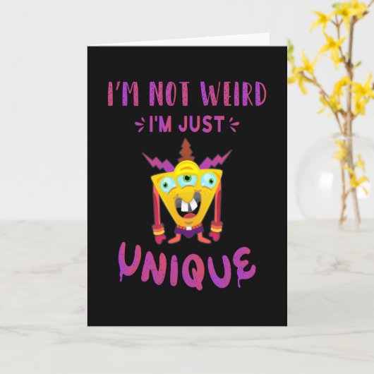 Ik ben niet raar dat ik uniek ben kaart (Gele Bloem)