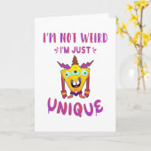 Ik ben niet raar dat ik uniek ben kaart (Gele Bloem)