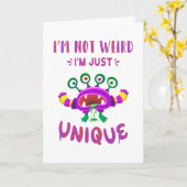 Ik ben niet raar dat ik uniek ben kaart (Gele Bloem)