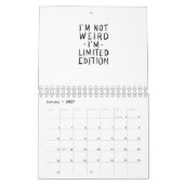 Ik ben niet raar, ik ben de Limited Edition. Kalender (Jan 2027)