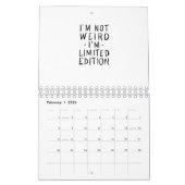 Ik ben niet raar, ik ben de Limited Edition. Kalender (Feb 2026)