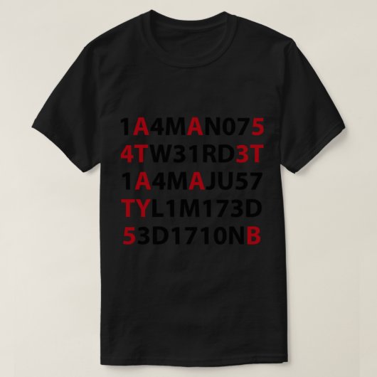 Ik ben niet raar, ik ben slechts beperkt - 1 4m n0 t-shirt (Design voorkant)