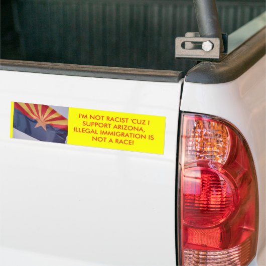 IK BEN NIET RACIST BUMPERSTICKER (Op Truck)