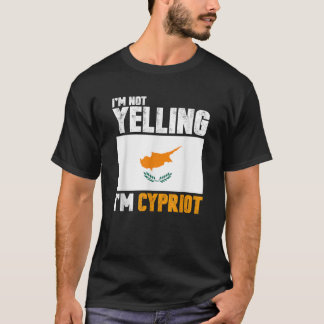 Ik ben niet schreeuwen ik ben Cyprio grappige Cypr T-shirt