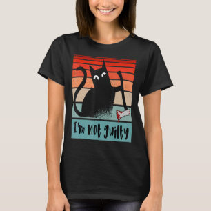 Ik ben niet schuldig aan Innocent Cat met verdomde T-shirt
