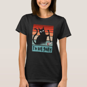 Ik ben niet schuldig aan Innocent Cat met verdomde T-shirt