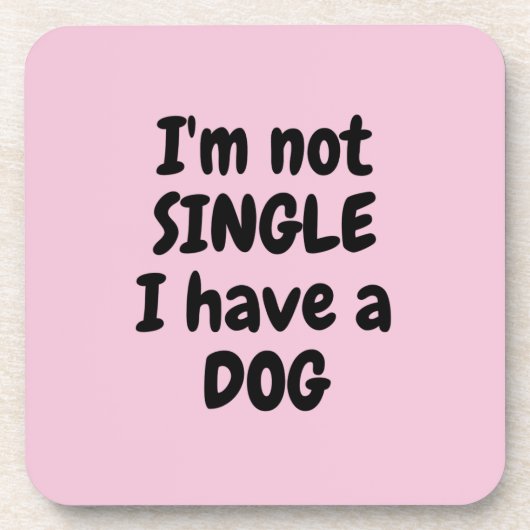 Ik ben niet Single Harde Kunststof Onderzetter - S (Voorkant)