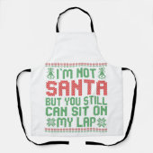 Ik ben niet Sinterklaas maar je mag nog steeds op  Schort (Voorkant)