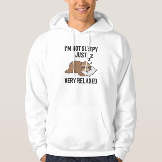 Ik ben niet slaperig, gewoon heel ontspannen hoodie (Voorkant)