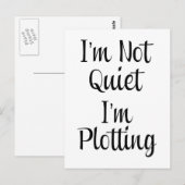 Ik ben niet stil, ik ben aan het lokken briefkaart (Voorkant / Achterkant)