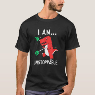 Ik ben niet te stoppen T rex dinosaurus klauwgrijp T-shirt
